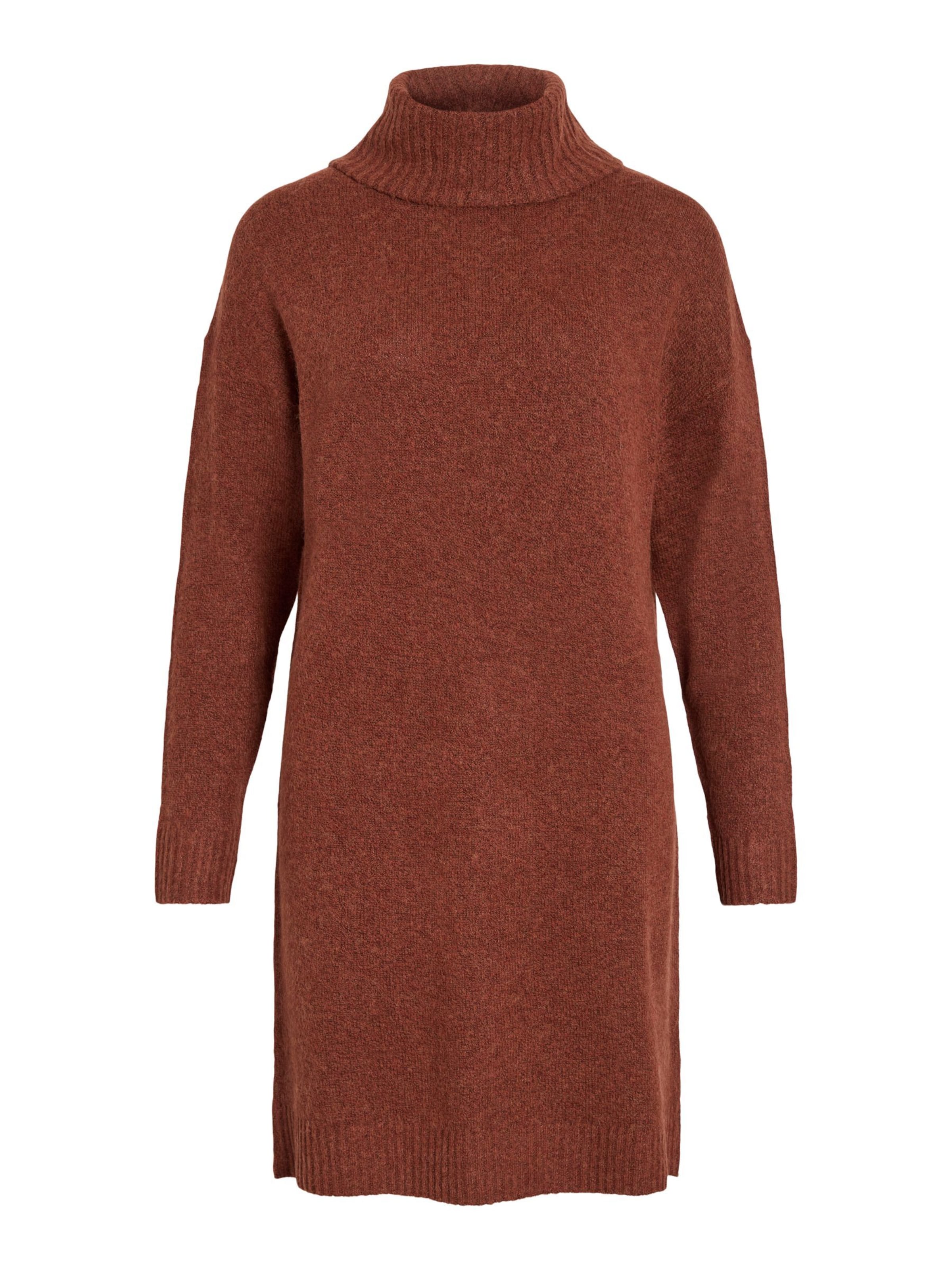 VILA Knit dress 'HANNA' in Brown: front