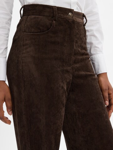 Marie Lund Wide Leg Hose in Braun