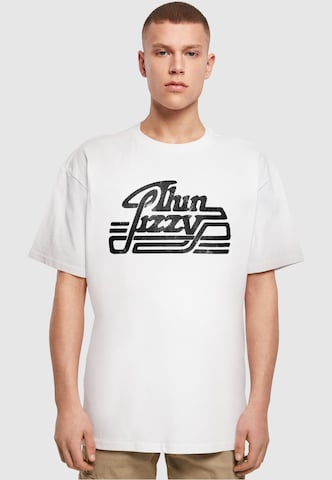 Merchcode T-Shirt 'Thin Lizzy - Logo Rocker' in Weiß: predná strana