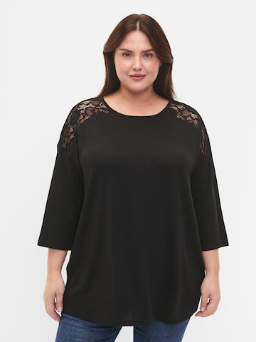 Zizzi Blouse 'LUCCA' in Black: front