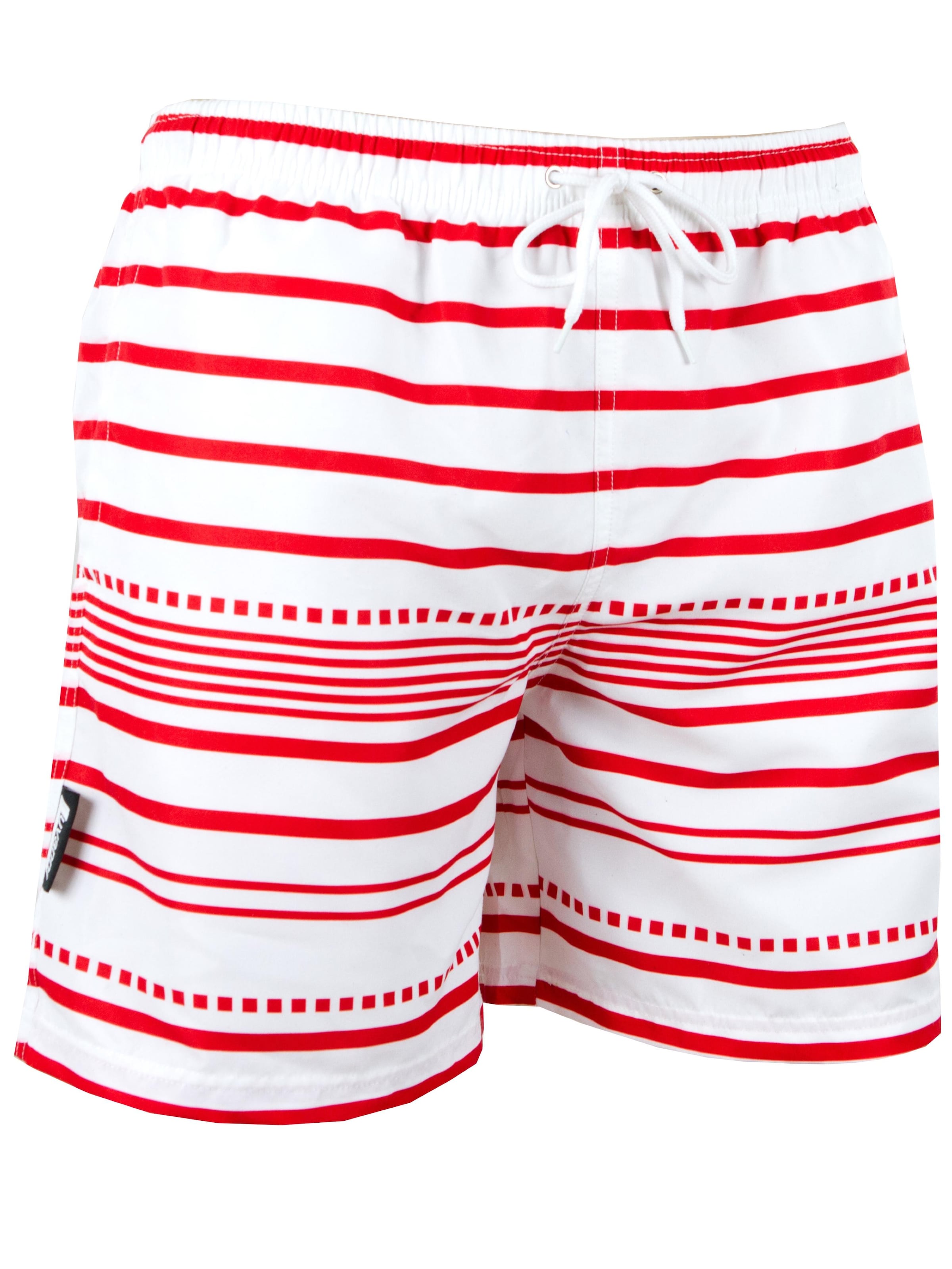 Luvanni Badeshorts 'Boardshorts Style 10 Streifen'‌‌‌ in Weiß: Vorderseite