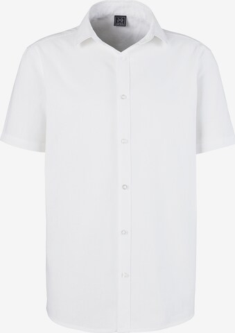JOHN DEVIN Button Up Shirt in White: front