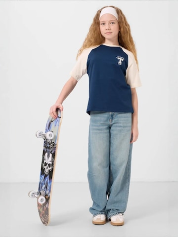 Tommy Life Koszulka 'TOMMY Unisex Jugend-T-Shirt Aus Baumwoll-Elasthan' w kolorze beżowy
