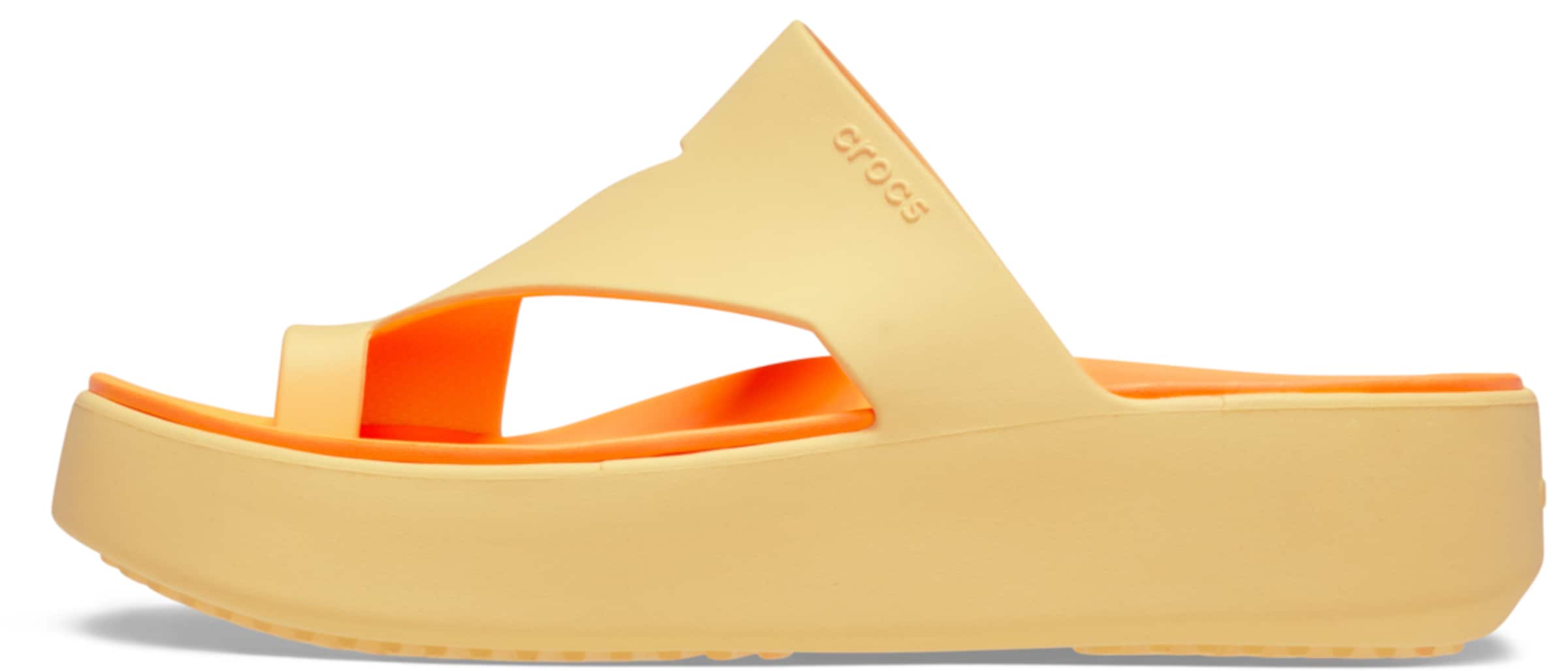 Crocs - Sandalias de dedo en amarillo: frente