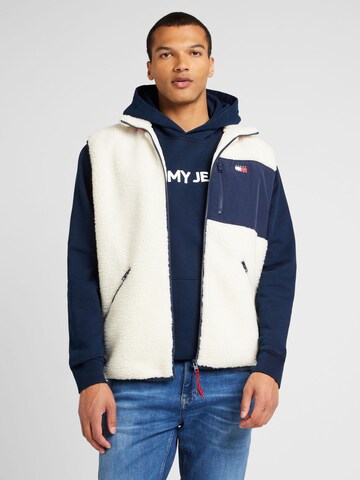 Tommy Jeans Weste in Weiß: Vorderseite