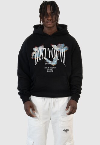 Lost Youth Sweatshirt in Zwart: voorkant