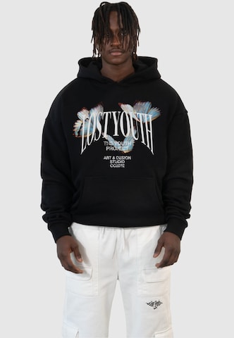 Lost Youth Sweatshirt i svart: framsida