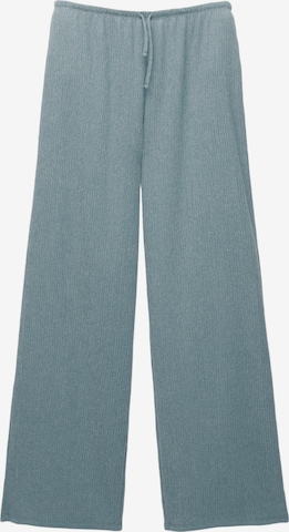 Pull&Bear Wide Leg Hose in Blau: Vorderseite
