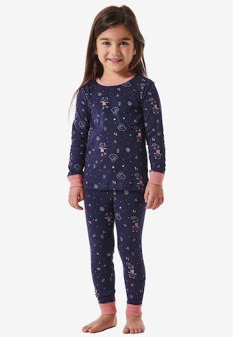 SCHIESSER Pajamas 'Original Classics' in Blue: front