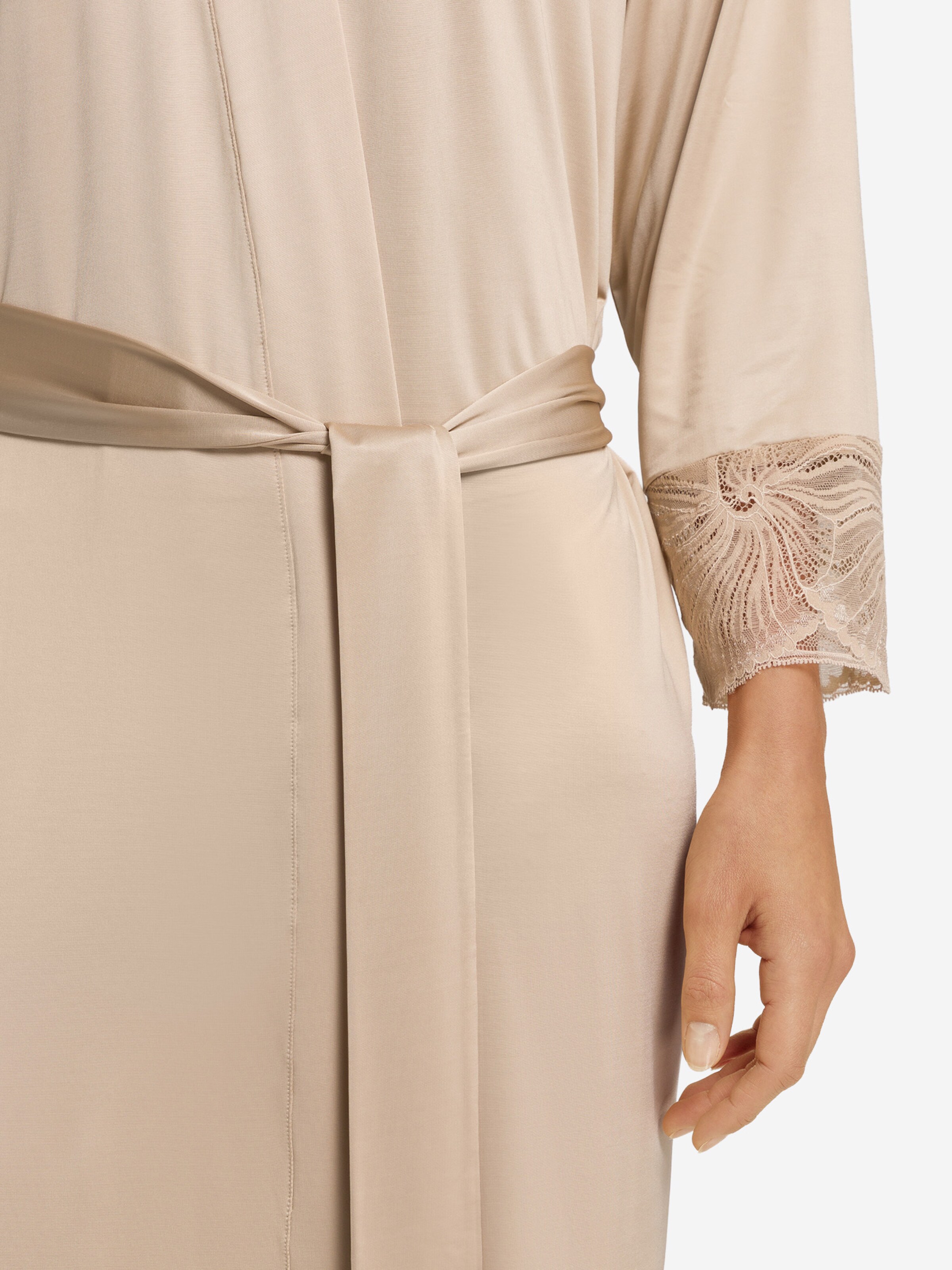 Hanro Badjas kort ' Lilith Kimono ' in Beige