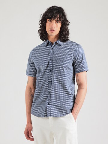 s.Oliver Regular fit Button Up Shirt in Blue: front