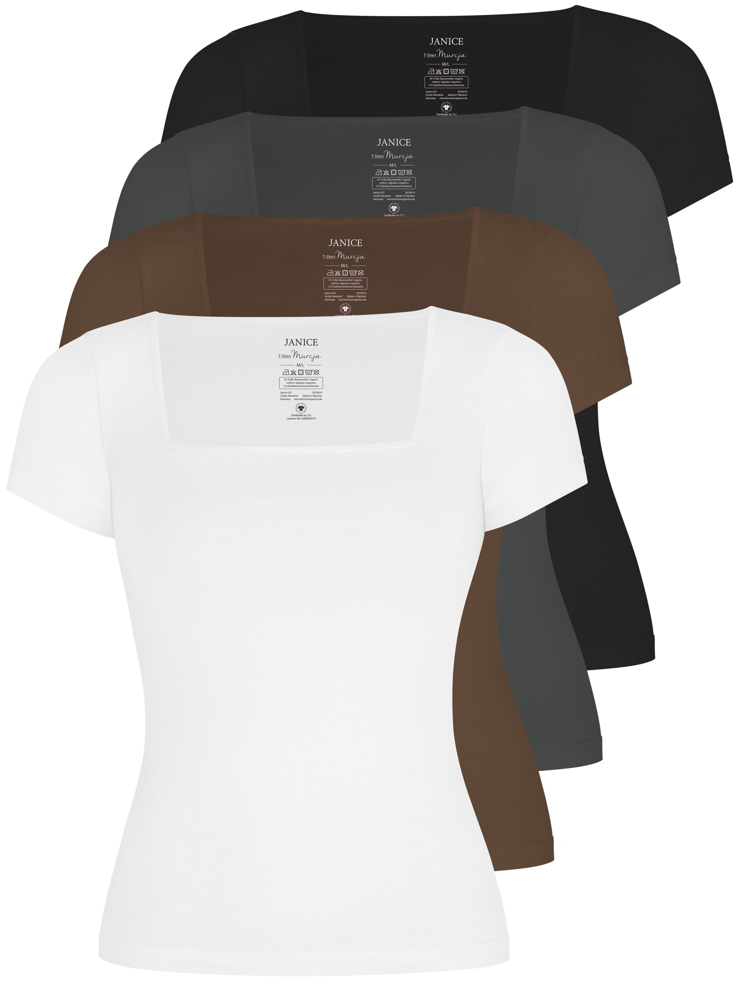 Janice Shirt in Bruin: voorkant