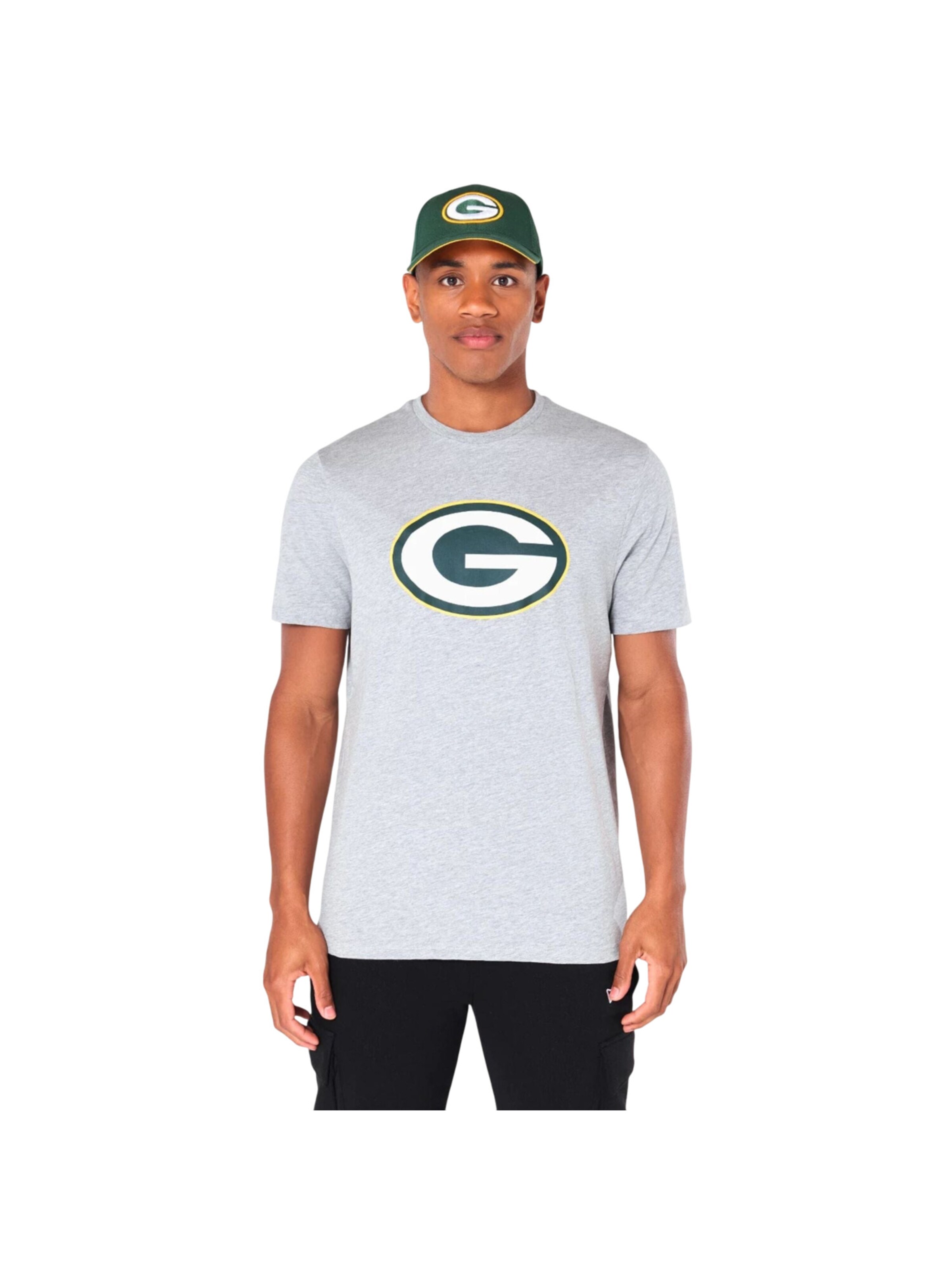 NEW ERA Shirt 'NFL Green Bay Packers Logo' in Grey: front
