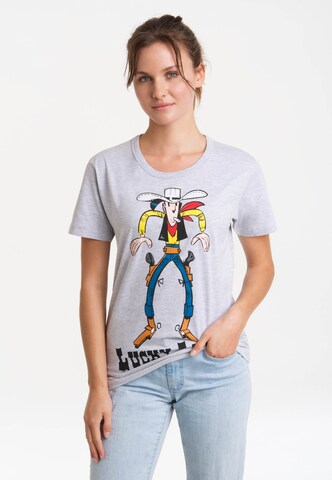 LOGOSHIRT T-Shirt 'Lucky Luke Colt' in Grau: Vorderseite