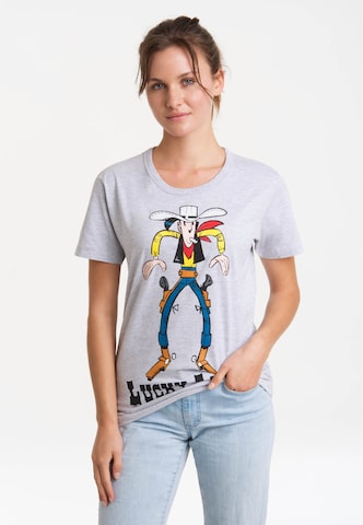 LOGOSHIRT T-Shirt 'Lucky Luke Colt' in Grau: predná strana