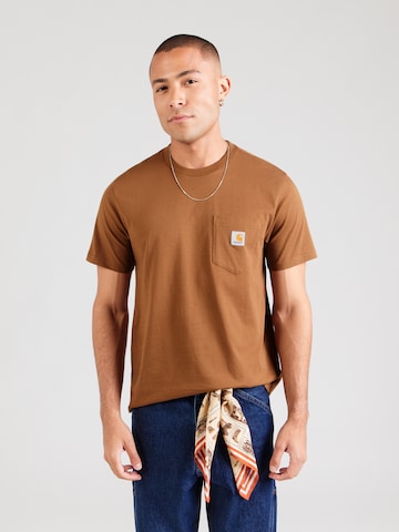 Carhartt WIP Tričko – hnědá: přední strana