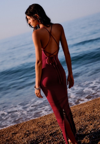 Bershka Knit dress in Red