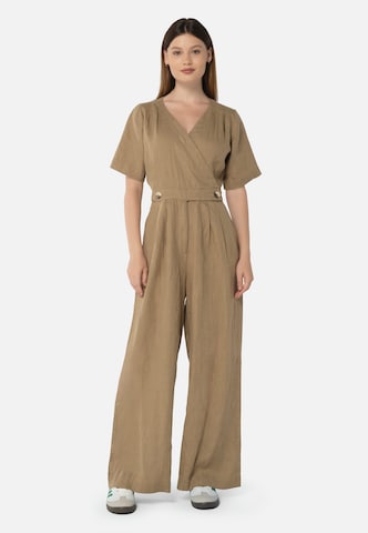 FRESHLIONS Jumpsuit 'Kira' in Braun: Vorderseite