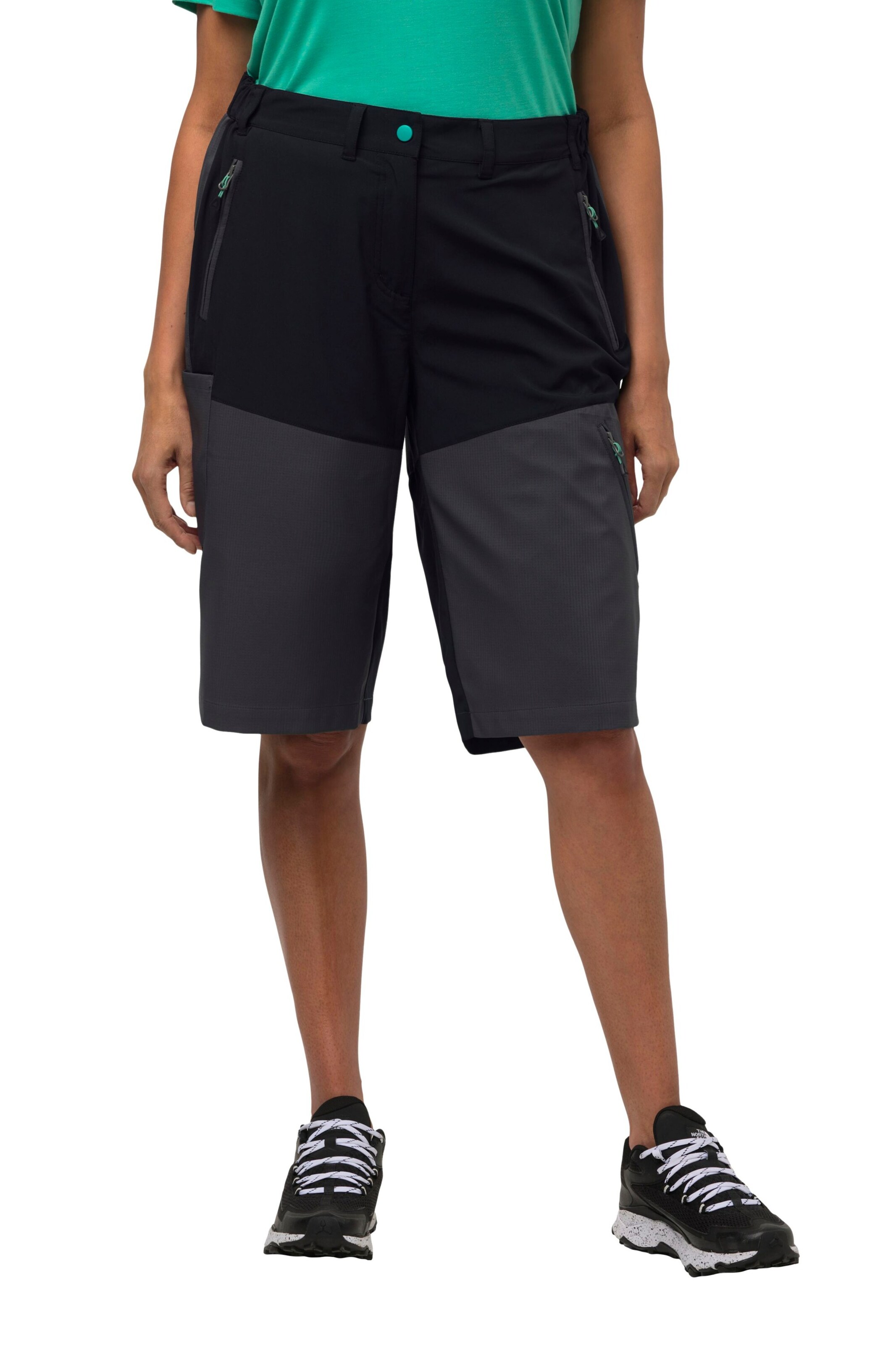 Ulla Popken Regular Outdoor trousers in Grey: front