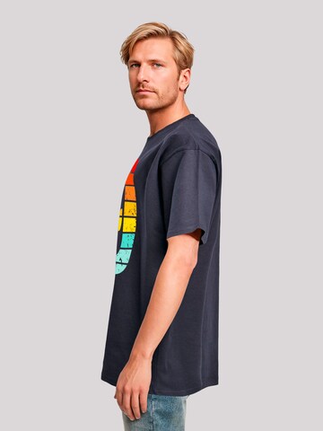 F4NT4STIC Shirt 'Alien Retro Sonnenuntergang' in Zwart