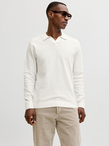 JACK & JONES Pullover 'JPRBLURiley' in Weiß: Vorderseite