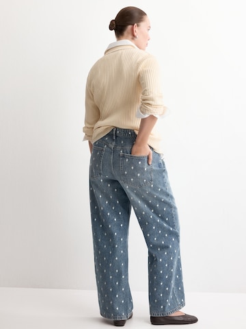 MANGO Baggy Jeans 'LUNARES' in Blauw