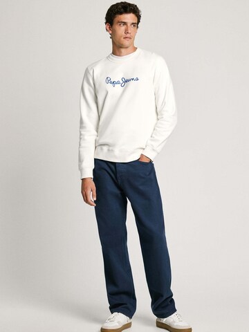 Sweat-shirt ' NEW JOE ' Pepe Jeans en blanc