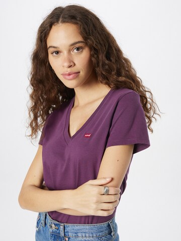 purpurinė LEVI'S ® Marškinėliai 'Perfect Vneck': priekis