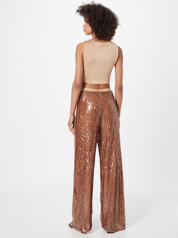 River Island Wide leg Παντελόνι σε καφέ