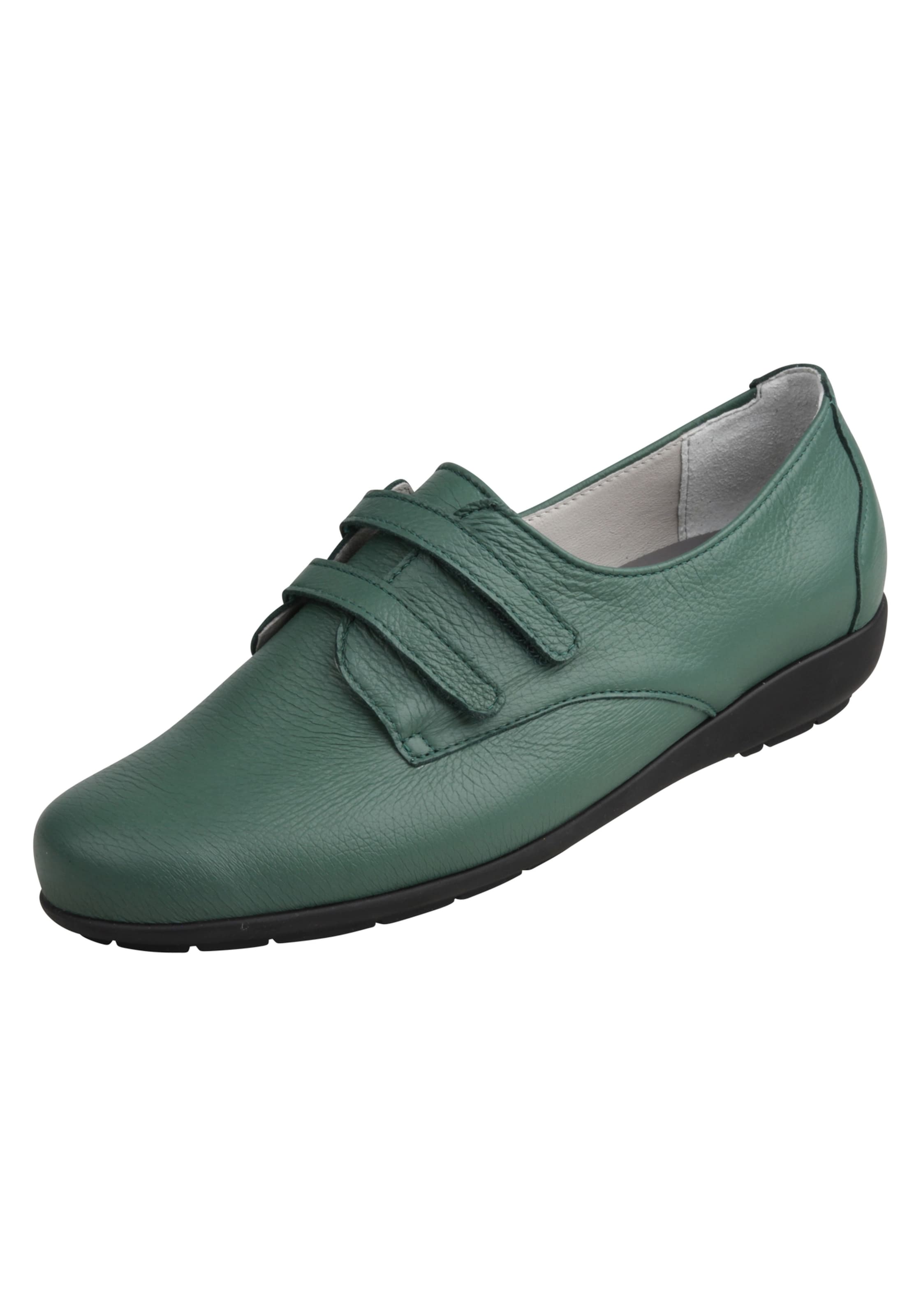 Natural Feet Klettschuhe 'Frieda' in Grün: Vorderseite