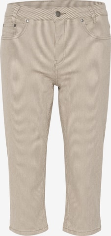 Pantalon 'Milky' CULTURE en beige : devant