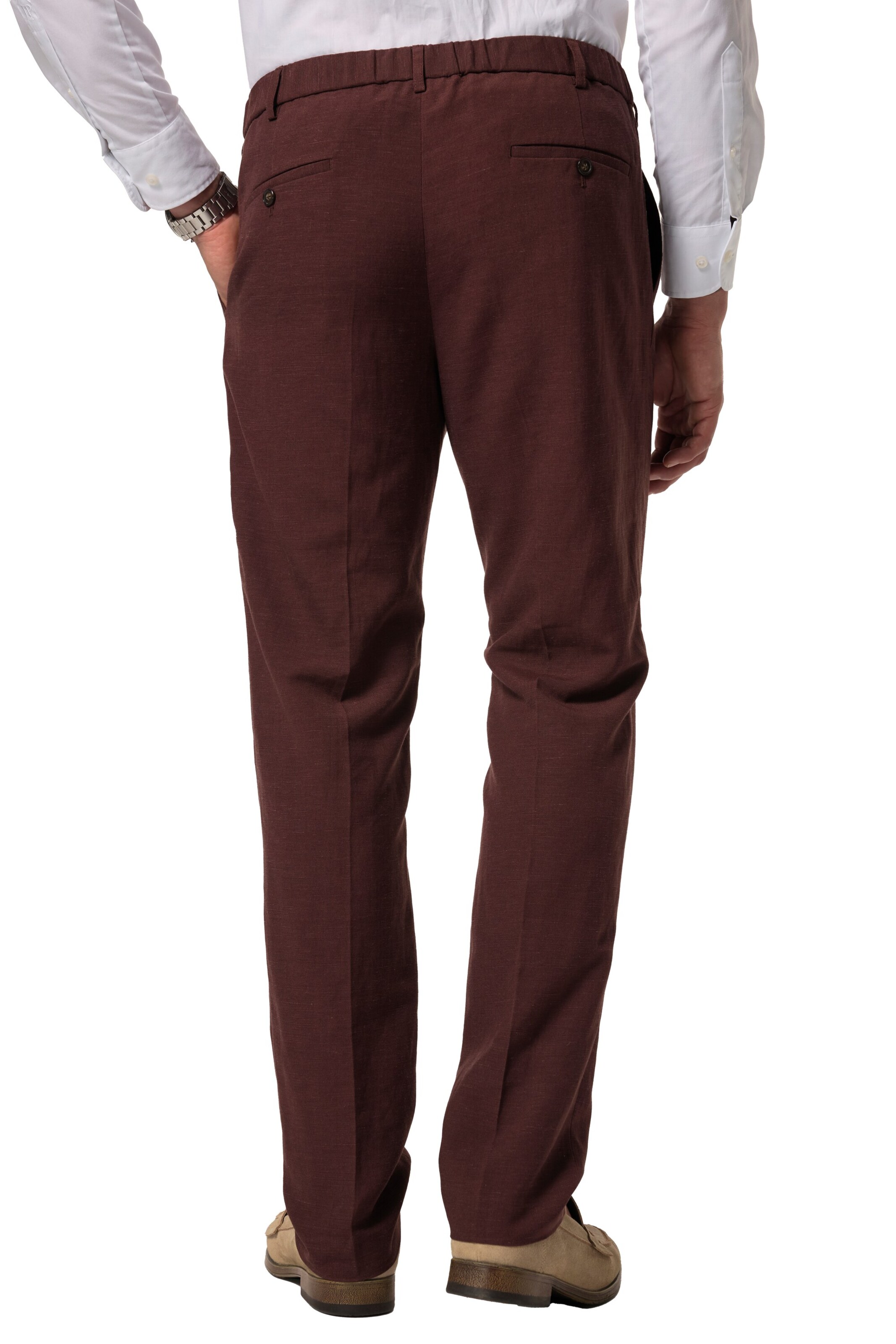 JP1880 Regular Trousers with creases in Red