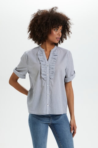 SAINT TROPEZ Blouse 'Mabel' in Grijs: voorkant