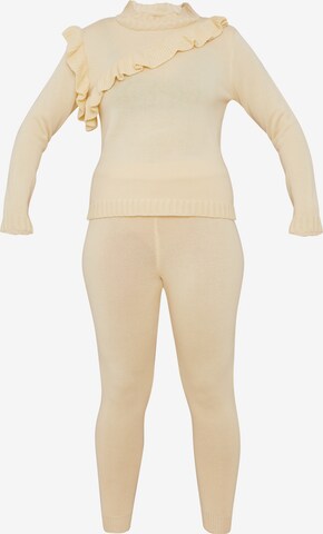 Chi Chi London Loungewear in Beige: front