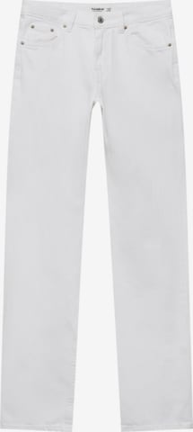 Regular Jean Pull&Bear en blanc : devant