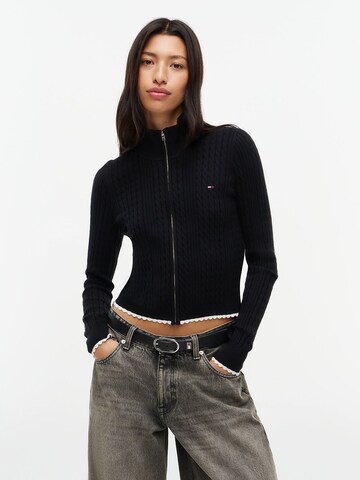 Tommy Jeans Knit cardigan in Black: front