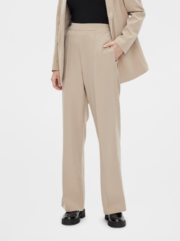 Wide Leg Pantalon 'PCBOZZY' PIECES en marron : devant