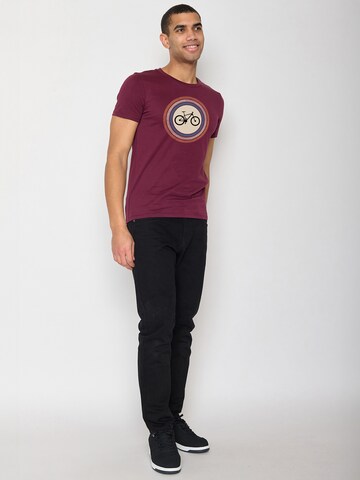 GREENBOMB Shirt 'Bike Target' in Red