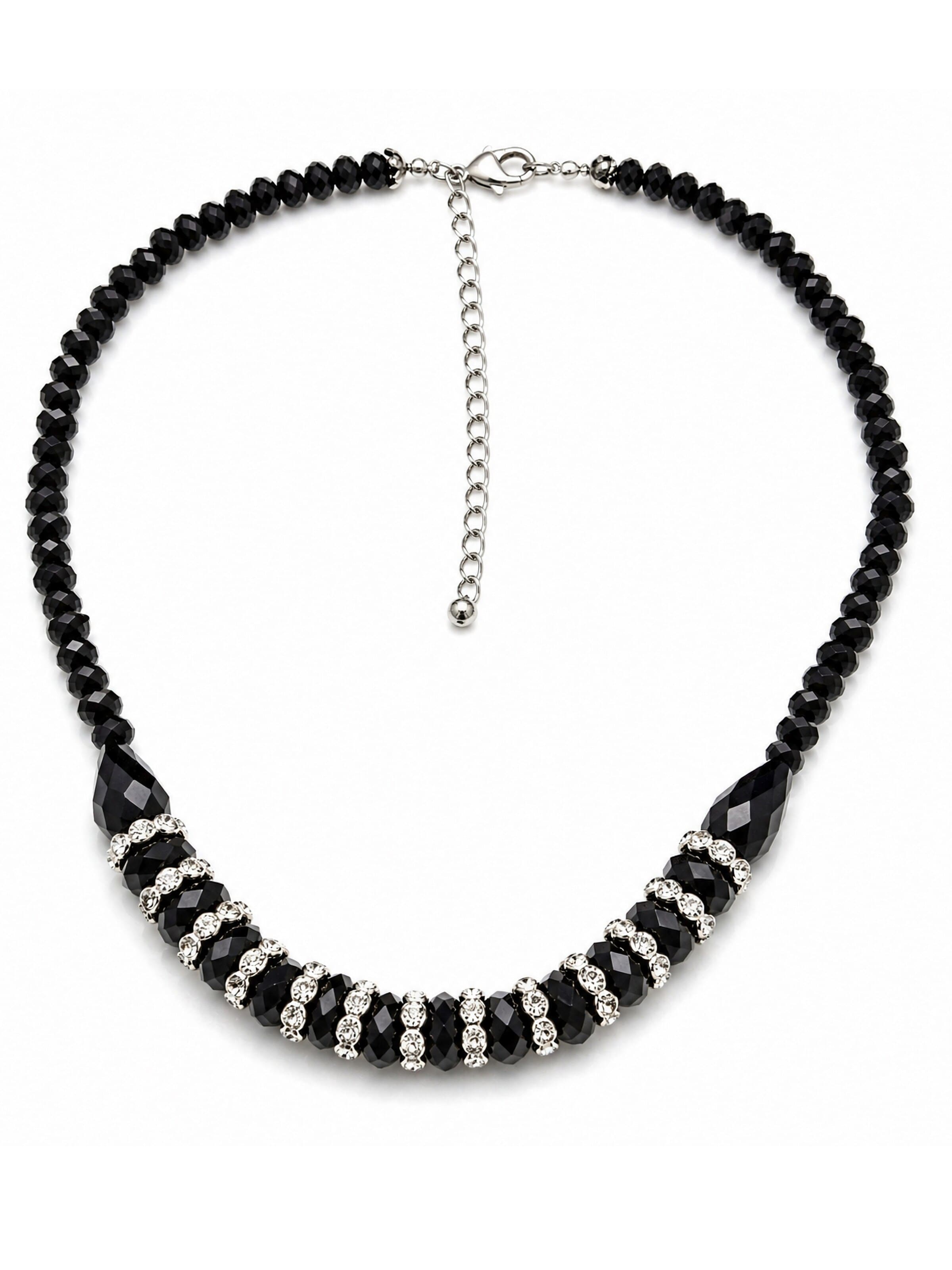 COLLEZIONE ALESSANDRO Necklace 'Midnight' in Black: front