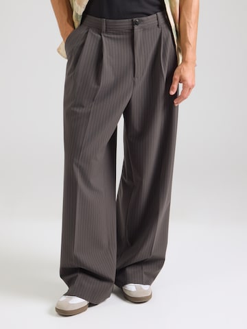 WEEKDAY Wide Leg Hose 'Nate' in Grau: Vorderseite