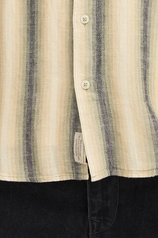 BLEND - Regular Fit Camisa ' BHBobby Linen Mix ' em verde