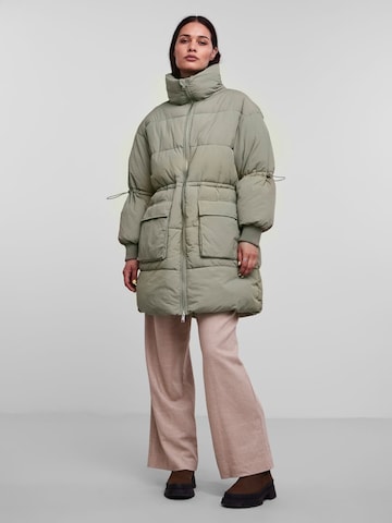 Y.A.S Winter Coat 'Sealy' in Green