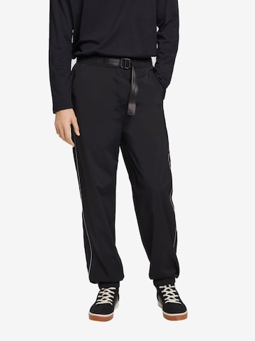 ESPRIT Tapered Pants in Black: front