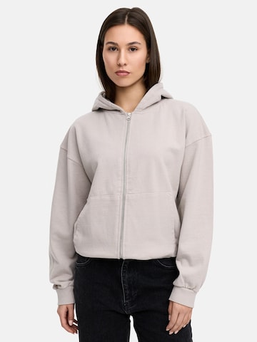 Daily Cotton Sweatjacke 'DCCUENCA'‌‌‌‌‌‌‌‌ in Grau: Vorderseite