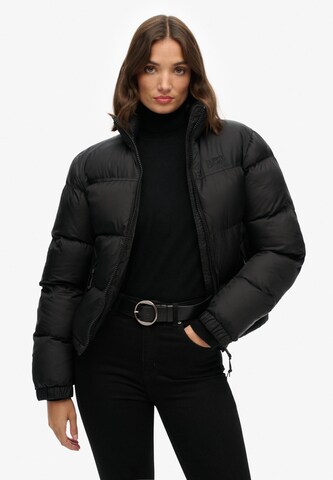 Superdry Tussenjas in Zwart: voorkant