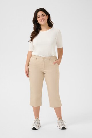 Regular Pantalon 'Leana' KAFFE CURVE en beige