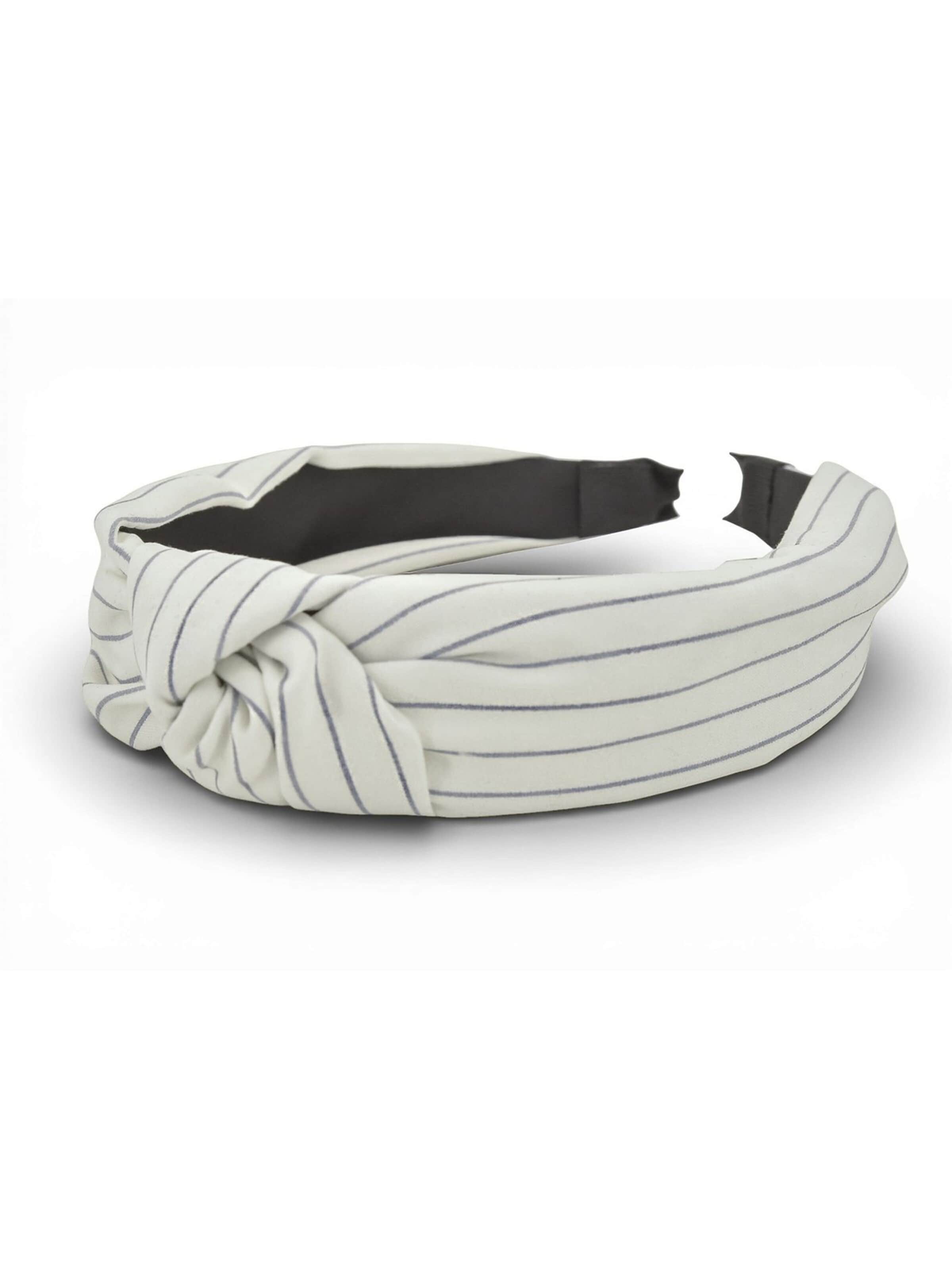 styleBREAKER Haarschmuck 'Haarreif Gestreift mit Twist Knoten'‌‌‌‌‌‌‌ in One Size in weiß, Produktansicht