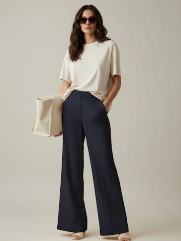 WEARABLE STORIES Wide leg Bandplooibroek 'Saar' in Blauw