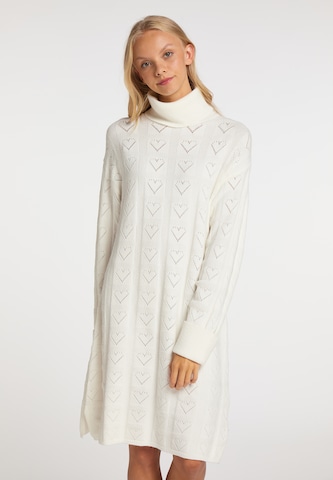 MYMO Knitted dress in White: front