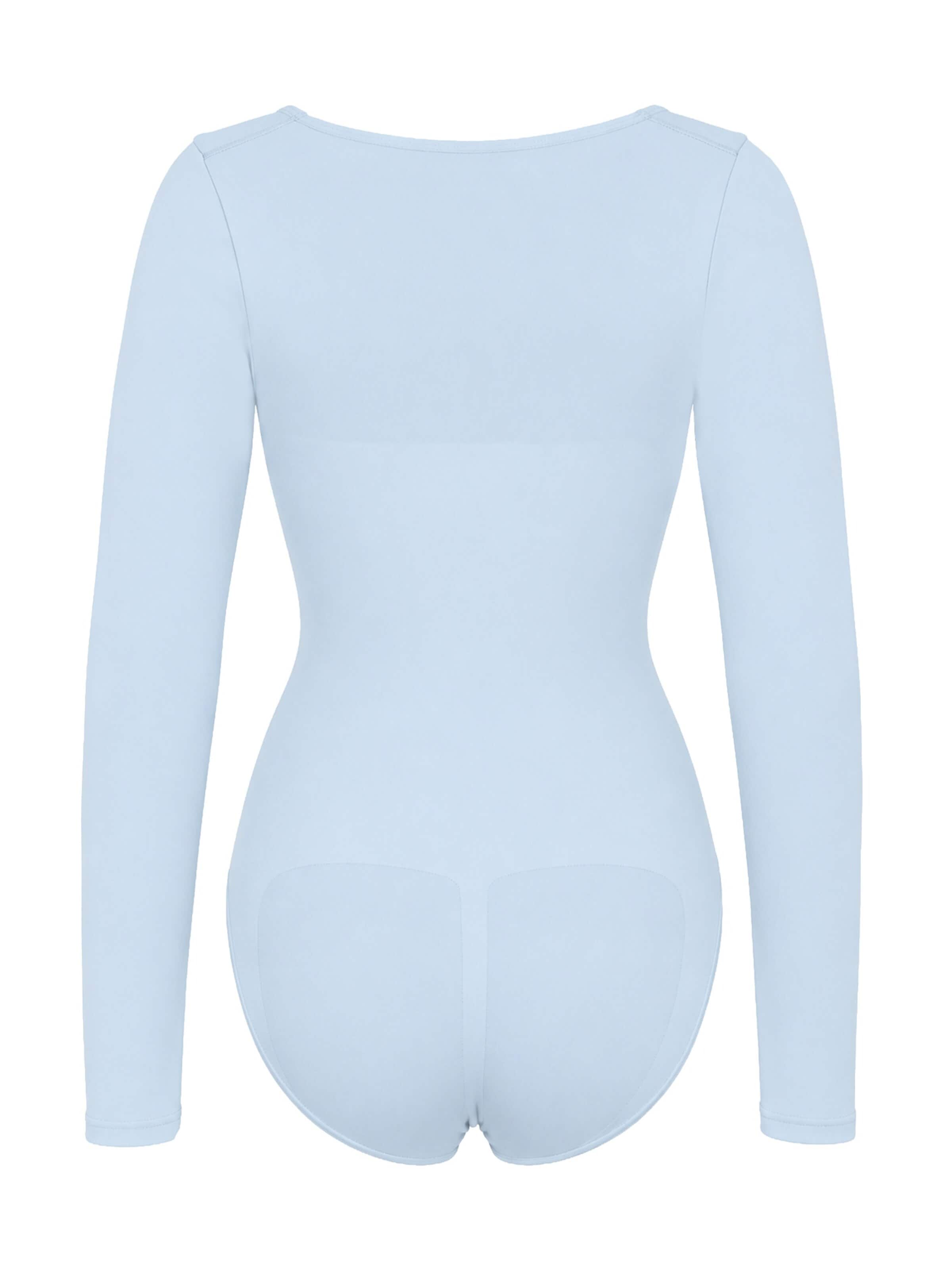 Body modellante 'Longsleeve Sculpting Bodysuit with Slip' di cfab in blu
